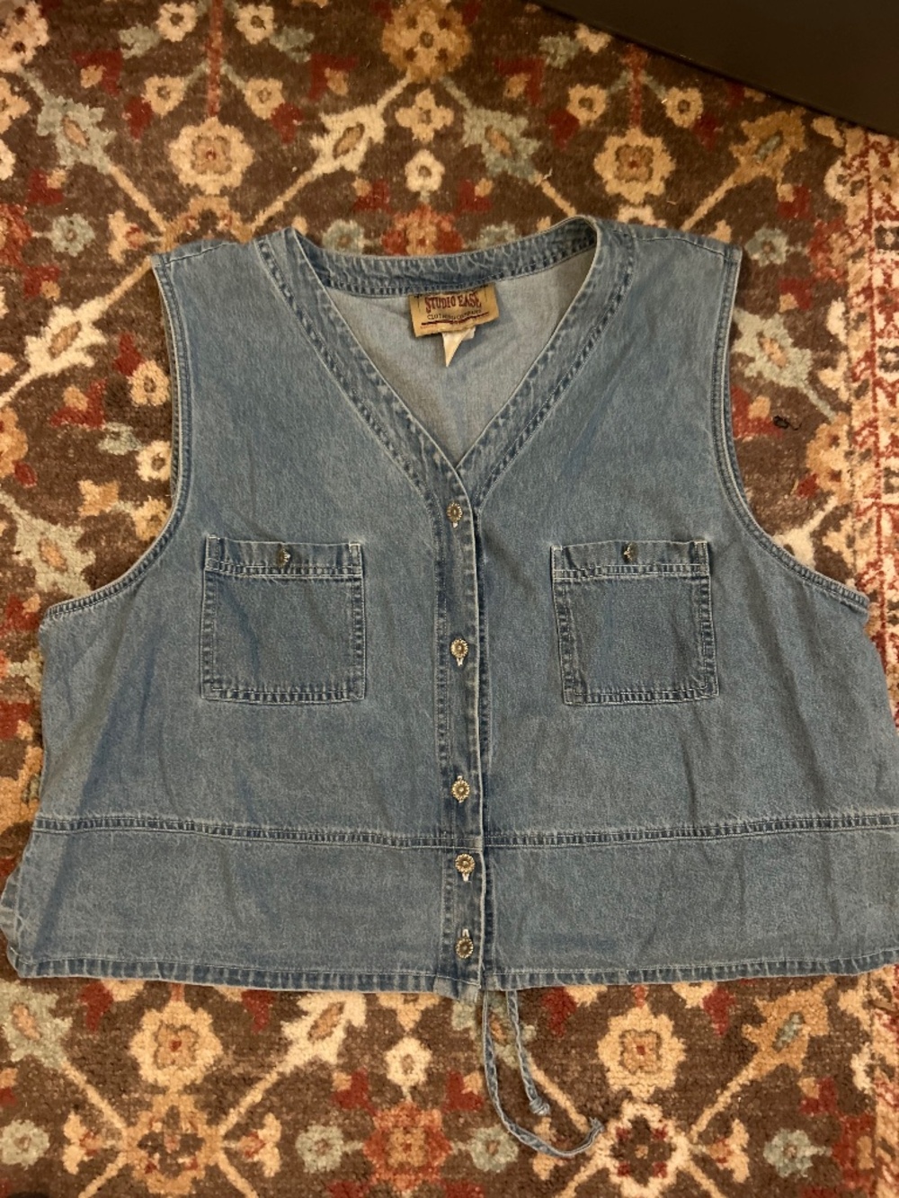 Button Up Denim Vest